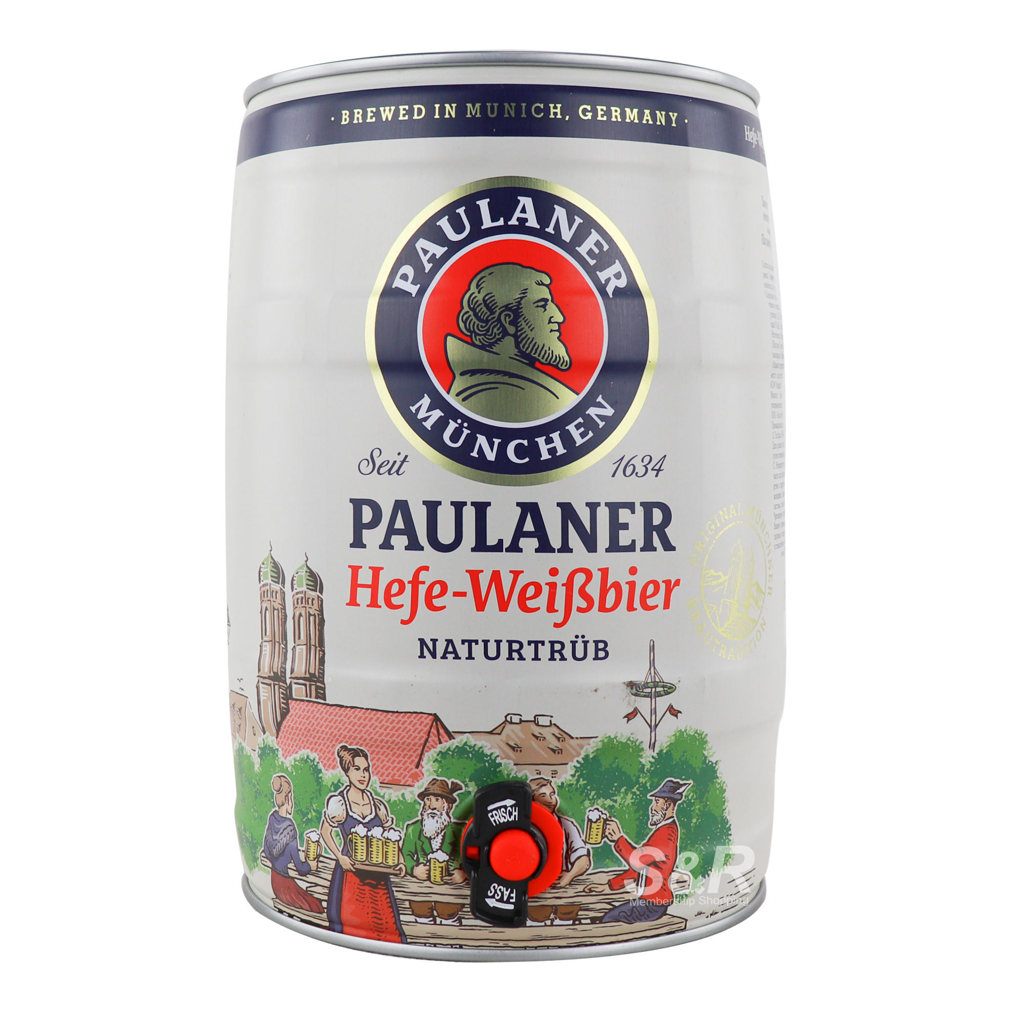 Paulaner Hefe-Weizen Munich Wheat Beer 5L